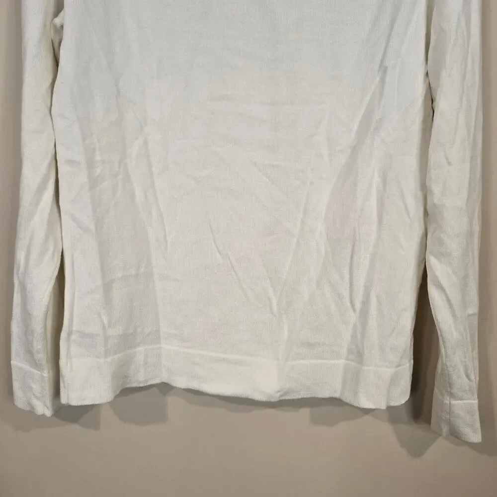 NEW NWT J.Crew Cream Teddie Crewneck Sweater Sequin 
